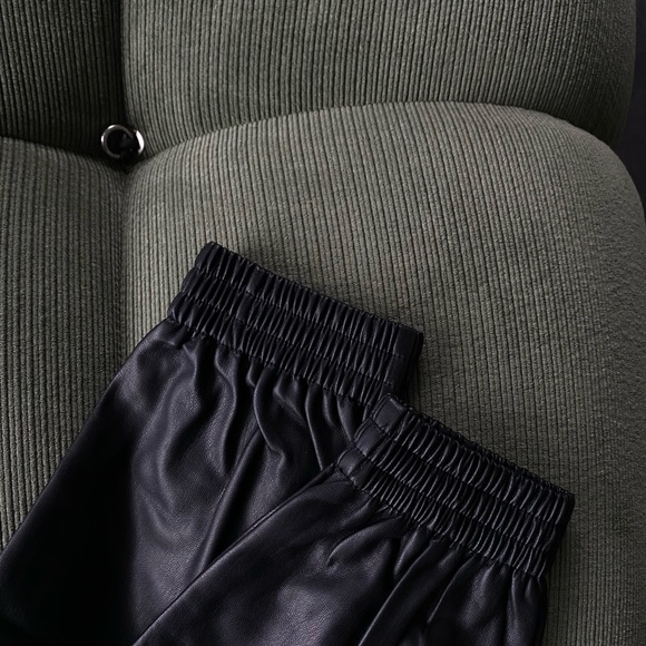 Zara Leather Joggers - Picture 3 of 4
